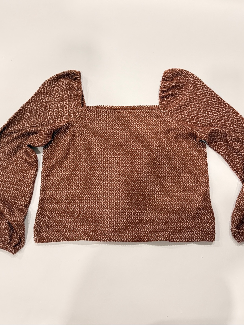 Madewell Rust and Cream Marled Knit Tee